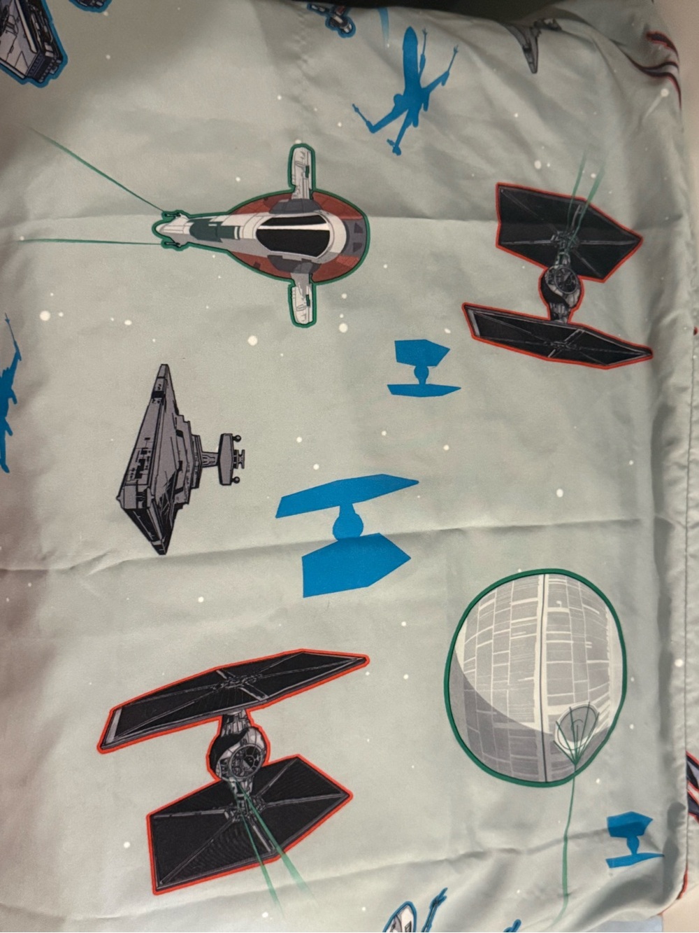 Star Wars Twin Sheet Set Gray Death Star TIE Fighter Slave I Bedding, All pieces